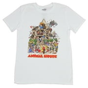 Animal House Mens T-Shirt- Classic Movie Poster Crazy House Image (Small)